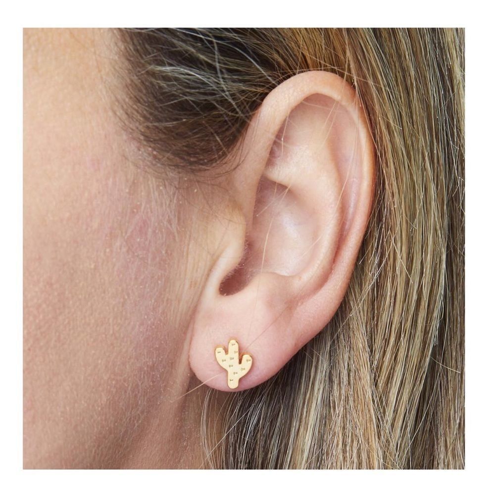 Foxy Originals Cactus Earrings in Gold (E2)